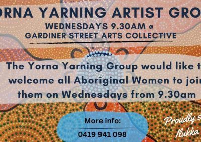 Yorna Yarning, on Wednesdays at GSAC